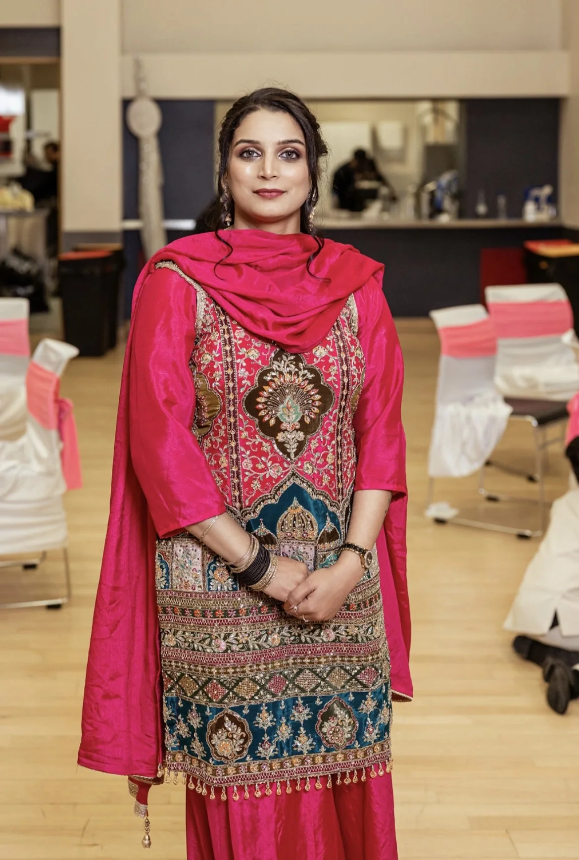 Traditional outfit event makeup portrait